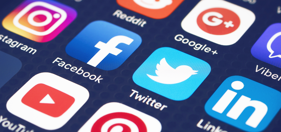 Sociala medier. Foto.
